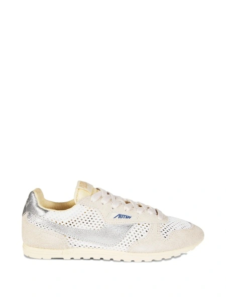 Sneakers AUTRY albi din plasa si piele intoarsa