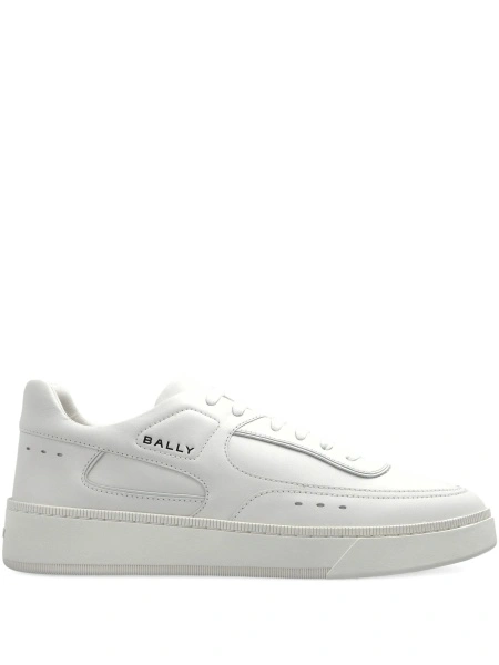 Sneakers Bally albi din piele