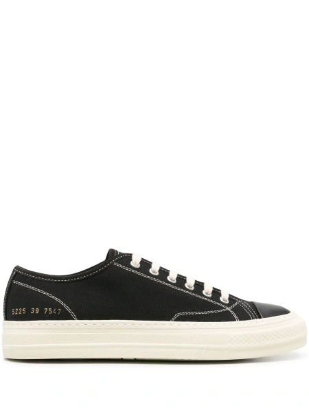 Sneakers Common Projects tournament negri din material textil si piele