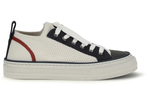 Sneakers Cotton knit and suede Sneakers with Precious Toe
