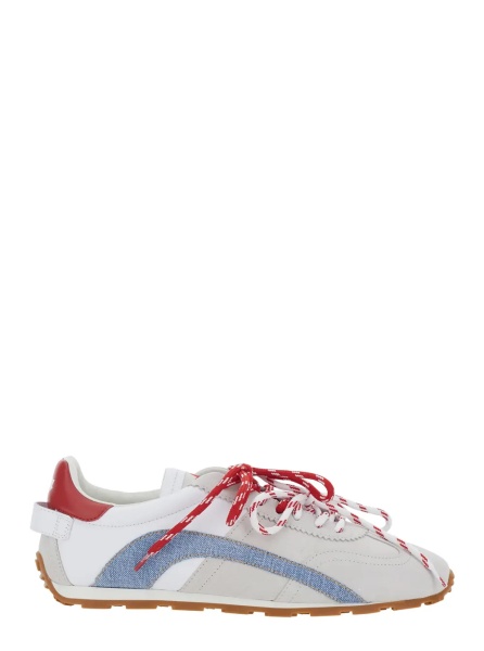 Sneakers 'DC-642' White Low Top Sneakers with logo lettering on the tongue and logo patch on the back in Leather for Men