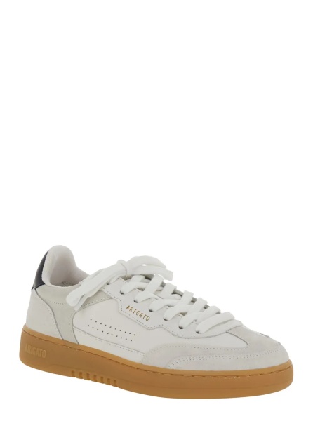 Sneakers 'Dice T-Toe' White Sneaker Low Top with Logo Patch on the Tongue and Lettering Logo on the Back in Leather Woman