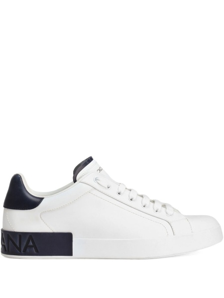 Sneakers Dolce & Gabbana Portofino albi din piele