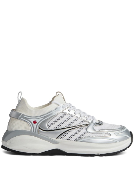 Sneakers DSQUARED2 albi din polyester si elastan
