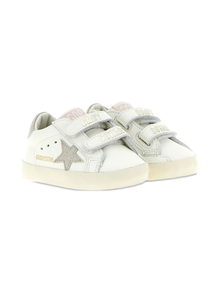 Sneakers Golden Goose albi din poliuretan si piele