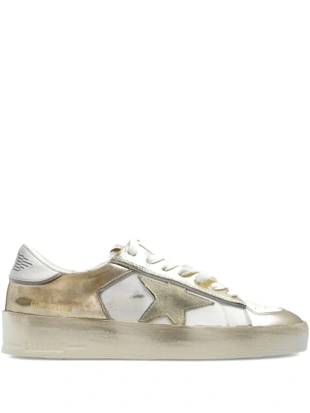 Sneakers Golden Goose galbeni din piele si material textil
