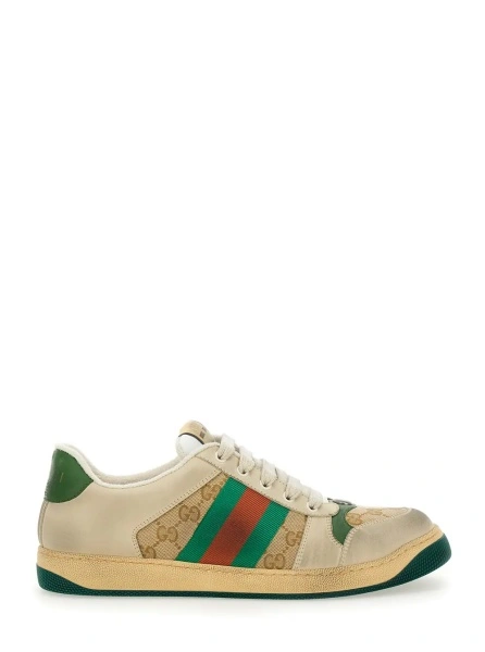 Sneakers Gucci multicolor din canvas GG Supreme si piele