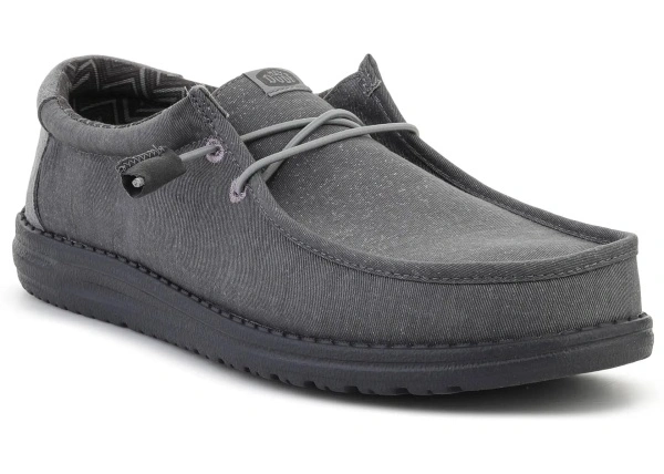Sneakers Hey Dude gri din canvas