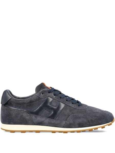 Sneakers Hogan albastri din piele intoarsa