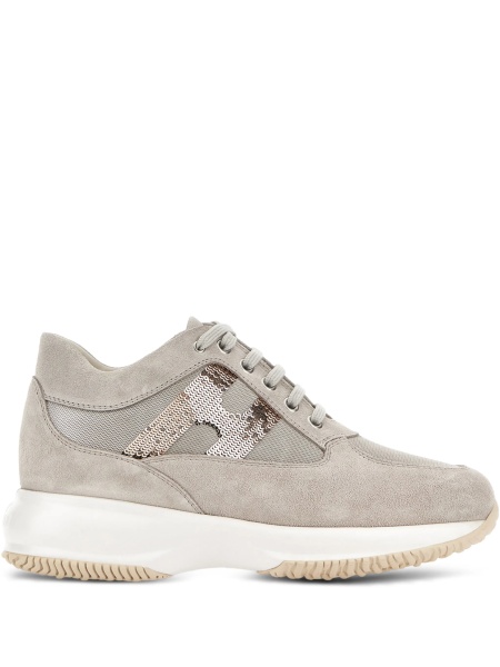 Sneakers Hogan interactive gri din piele