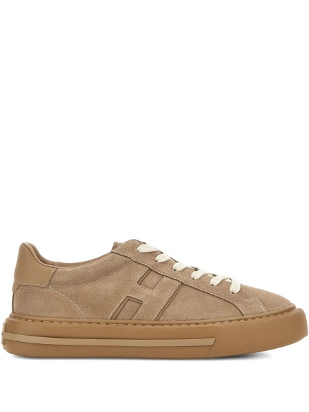 Sneakers Hogan neutri din piele intoarsa