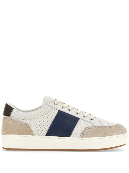 Sneakers Hogan neutri din piele si piele intoarsa