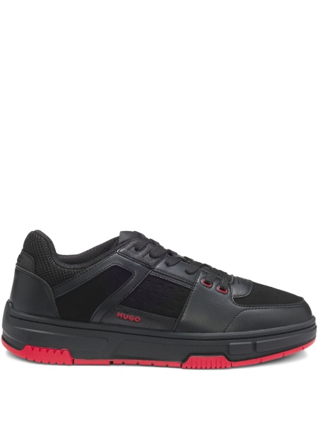 Sneakers Hugo Boss negri din poliuretan