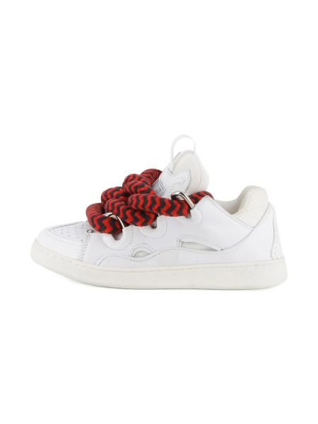 Sneakers Lanvin albi din fibre si piele