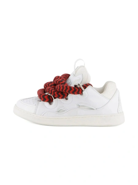 Sneakers Lanvin albi din fibre si piele