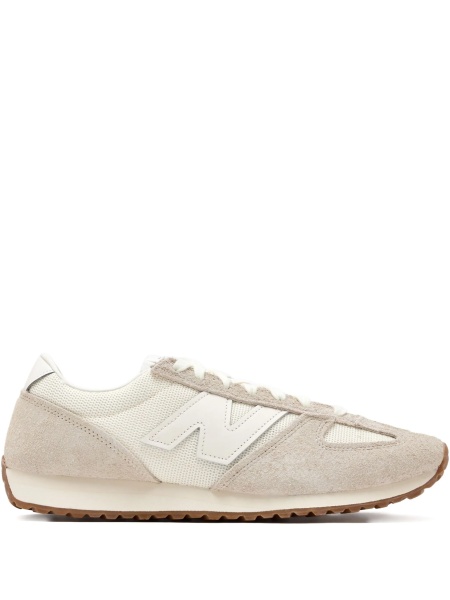 Sneakers New Balance neutri din material textil si piele intoarsa