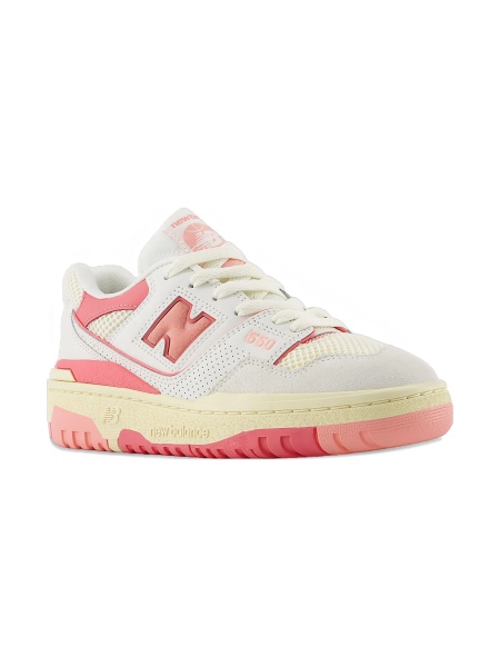 Sneakers New Balance neutri din piele si piele intoarsa