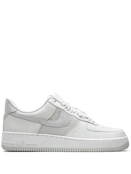 Sneakers Nike air force 1 albi din material textil si piele intoarsa
