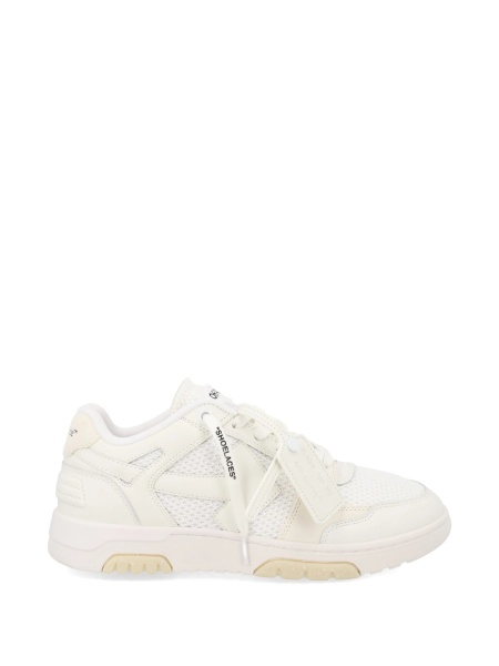 Sneakers Off-White neutri din piele