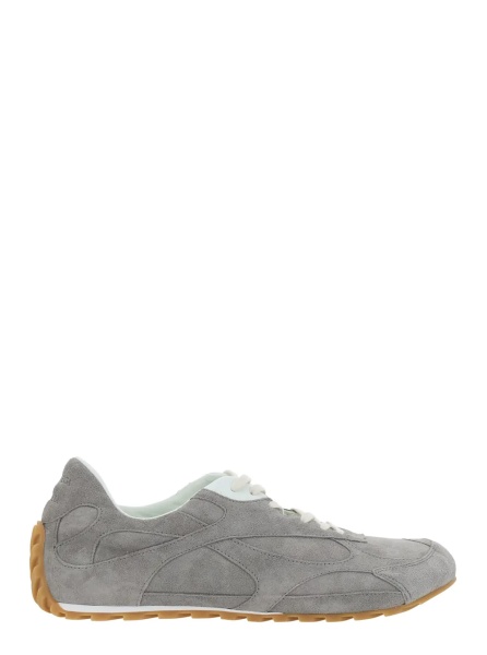Sneakers 'Orbit Flash' Gray Low Top Sneakers with Rubber Sole and Logo Patch on the Tongue in Suede for Men