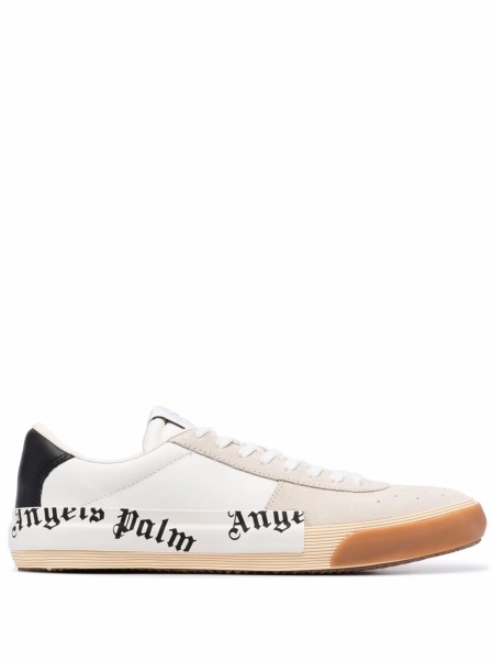 Sneakers Palm Angels albi din bumbac si piele