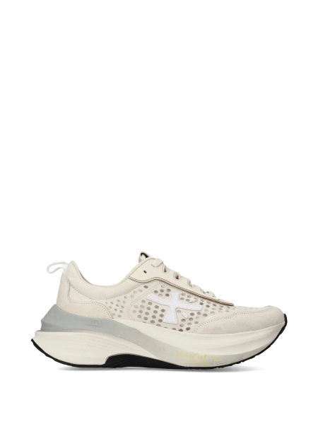 Sneakers Premiata neutri din piele si nylon