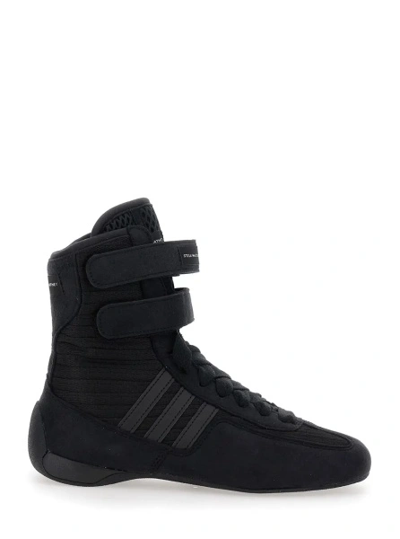 Sneakers 'Rasant' Black Sneakers with Strap Closure and Logo Detail on the Side in Tech Fabric Woman