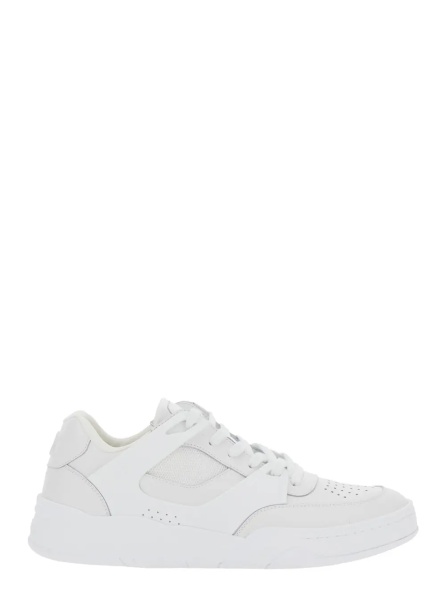 Sneakers Sneaker 'CT-09' with Logo on the Tongue in White Leather Men