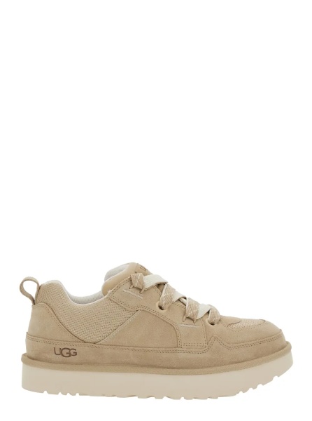 Sneakers Sneakers 'Lo Lowmel' with Mesh Inserts and Logo on the Side in Beige Suede Men