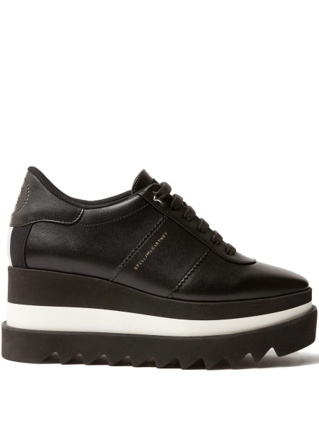 Sneakers Stella McCartney elyse negri din bumbac organic si poliester reciclat