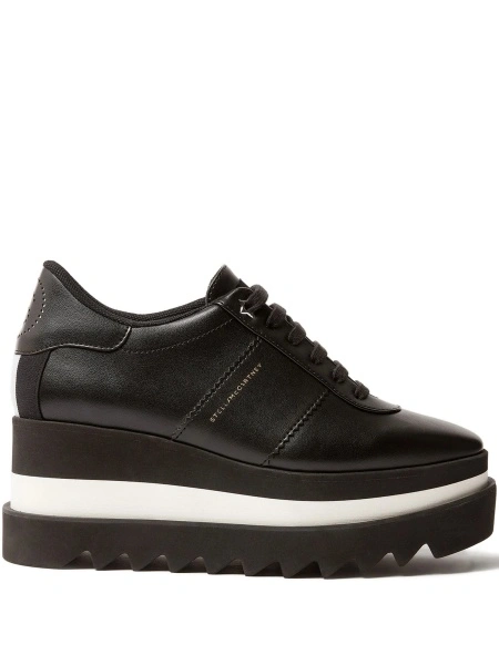 Sneakers Stella McCartney elyse negri din bumbac organic si poliester reciclat