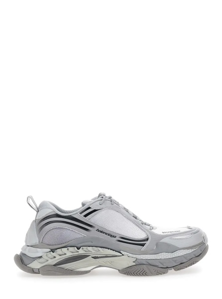 Sneakers 'TRIPLE-S 2' Grey Sneakers with Logo on the front and back and Worn Effect in Leather for men