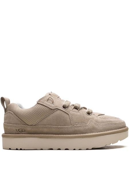 Sneakers UGG neutri din plasa si piele intoarsa