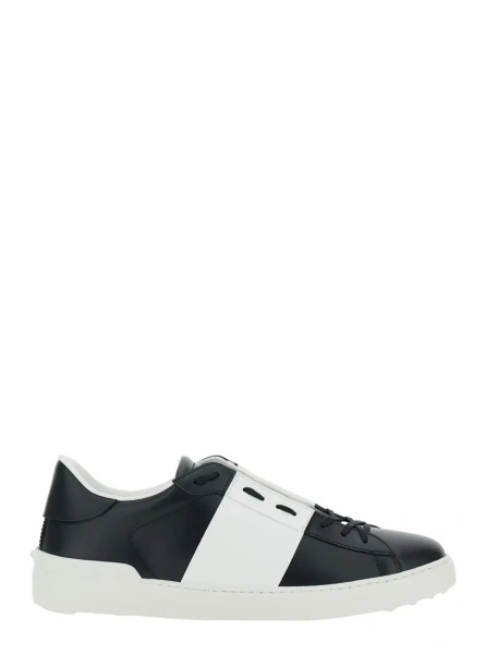 Sneakers Valentino Garavani albi din piele 'Open'