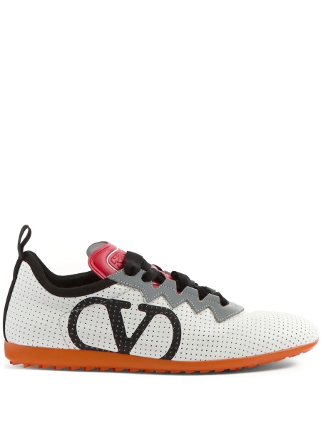 Sneakers Valentino Garavani albi din poliuretan si piele