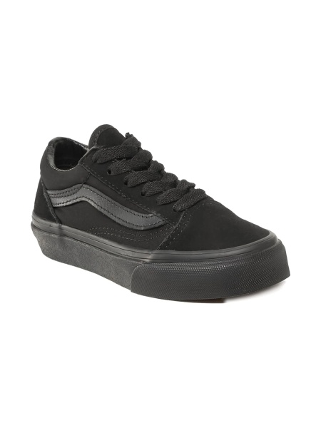 Sneakers Vans negri din piele si material textil