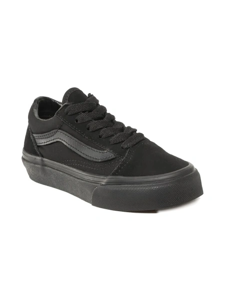 Sneakers Vans negri din piele si material textil