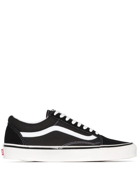 Sneakers Vans Old Skool negri din piele si piele intoarsa