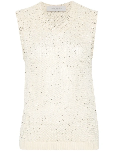 Top tricotat Golden Goose neutru