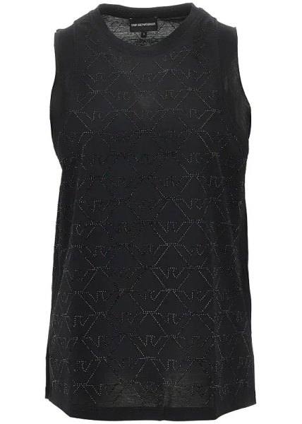 Topuri Jersey top with strass Eagle motif