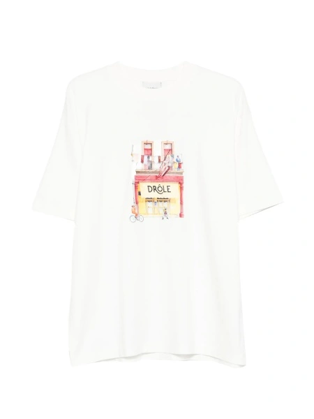 Tricou DRÔLE DE MONSIEUR alb