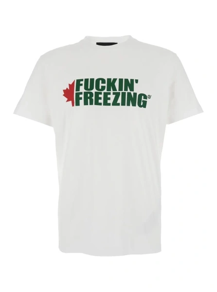 Tricou DSQUARED2 alb din bumbac