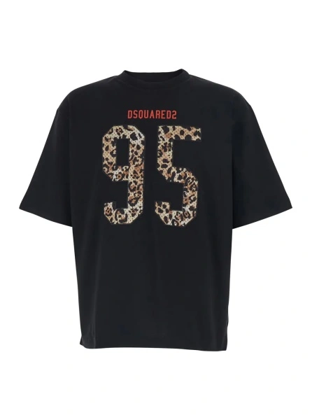Tricou DSQUARED2 negru din bumbac