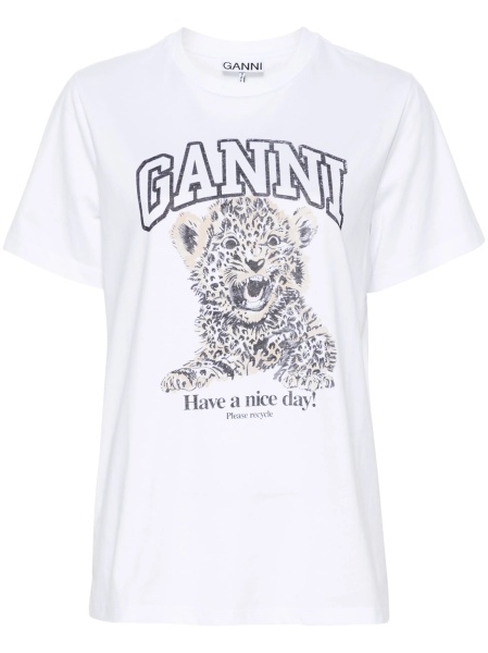 Tricou Ganni alb