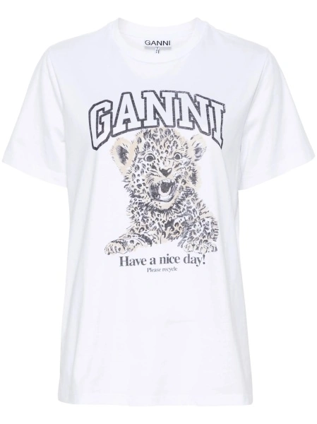 Tricou Ganni alb