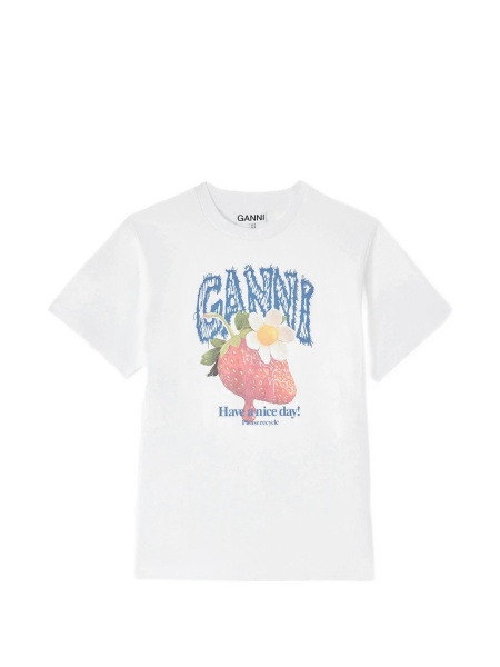 Tricou Ganni alb