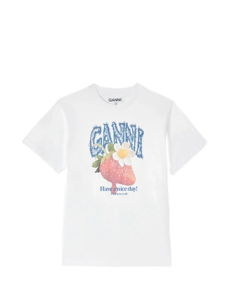 Tricou Ganni alb