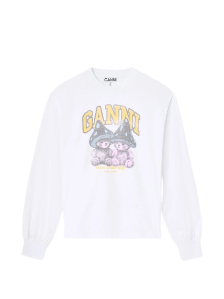 Tricou Ganni alb