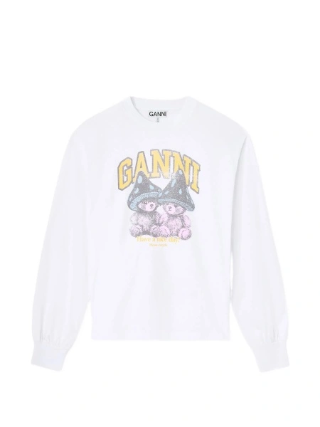 Tricou Ganni alb
