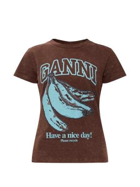 Tricou Ganni maro